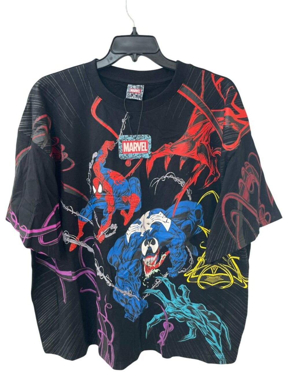 Marvel Spider-Man X Venom Graphic Tee Black and Blue Men's Size 3XL NWT